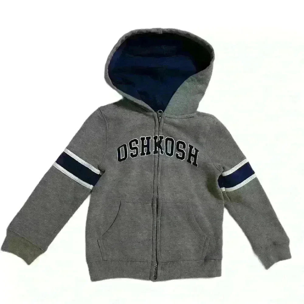 OshKosh B’gosh Baby Toddle Hoodie Gray-Blue Sweater Size 4-T
